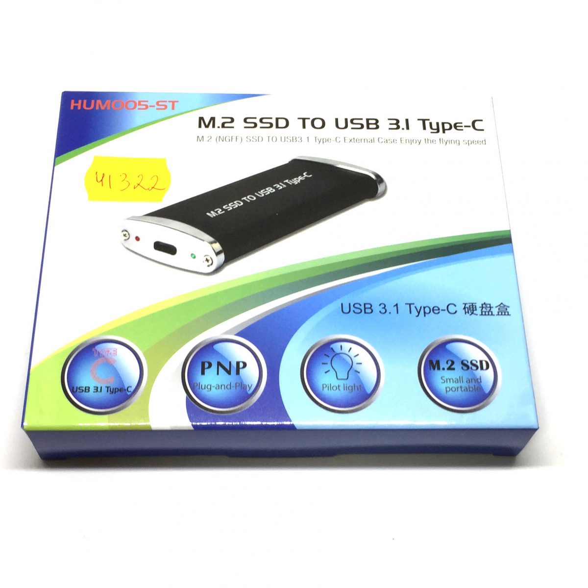 Внешний корпуc для M.2(NGFF) SSD key B, USB3.1, Espada e9022U31