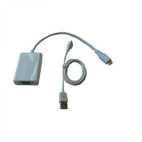 Конвертер mini HDMI type A male 19 pin to VGA female 15 pin со звуком 3.5mm
