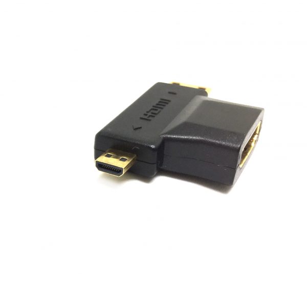 Переходник micro HDMI Мale + mini HDMI Male to HDMI Female Т-образный ESPADA mn+mcHDMIm-fT