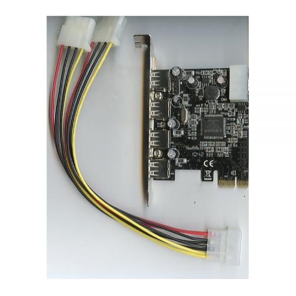 PCI-Express , 4xUSB2.0(external) 1xUSB2.0(internal), Moschip MCS9990