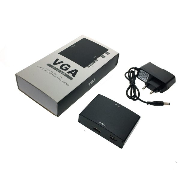 Конвертер VGA + R/L Audio to HDMI, Espada, HCV0101 с блоком питания