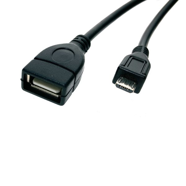Кабель USB 2.0 type A female to micro USB type B male OTG, Espada EmcUSBM/USBAF1m