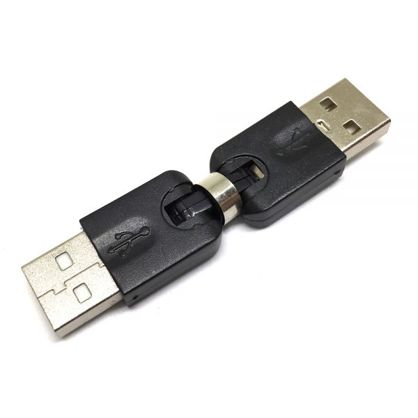 Переходник USB 2.0 type A male type A male, поворотный в 2-х плоскостях 360°/270° Espada EUSBAmAm270