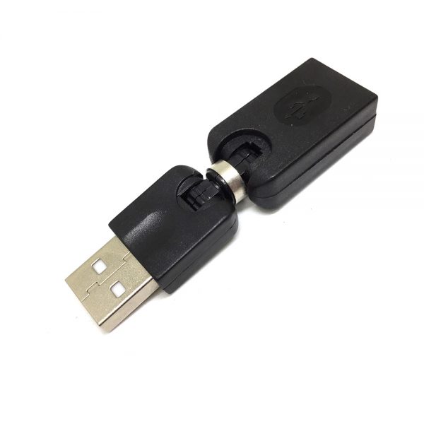 Переходник USB 2.0 type A male - USB 2.0 type A female, поворотный 360°, Espada EUSB2Am-Af360
