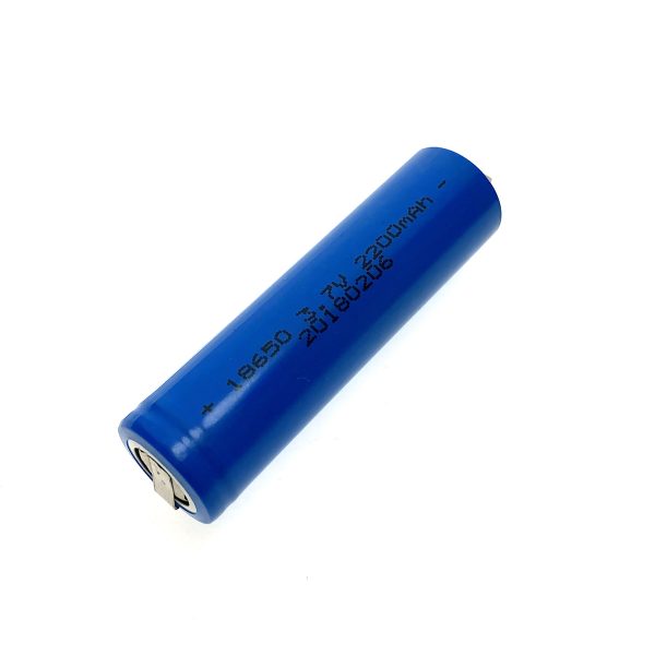 Аккумулятор Li-Ion 18650, Espada 18650C4-2200mAh, 3.7V, nickel tags, с выводами