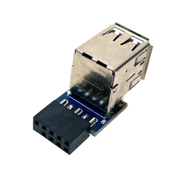 Переходник с внутреннего разъема материнской платы 10pin / 9pin на 2 порта USB 2.0, EIDC10P-USB2*20 Espada