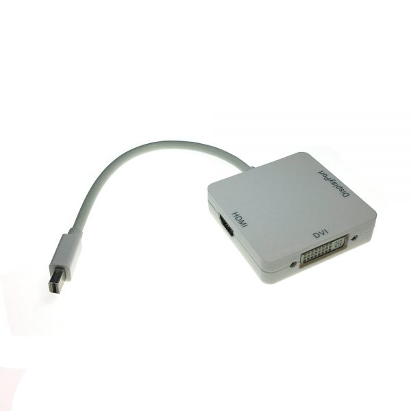 Конвертер Mini Display Port Male to DVI, HDMI и DisplayPort Female 20 cm Espada EMDPM-3in1DPF20