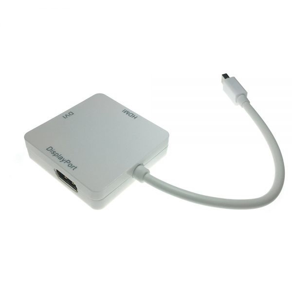 Конвертер Mini Display Port Male to DVI, HDMI и DisplayPort Female 20 cm Espada EMDPM-3in1DPF20