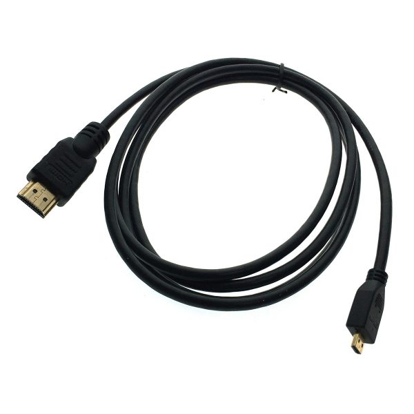 Кабель micro HDMI 19 Male to HDMI 19 Male, 1.8m, V1.4 /поддержка 3D/ EmcHDM19-HDMI19
