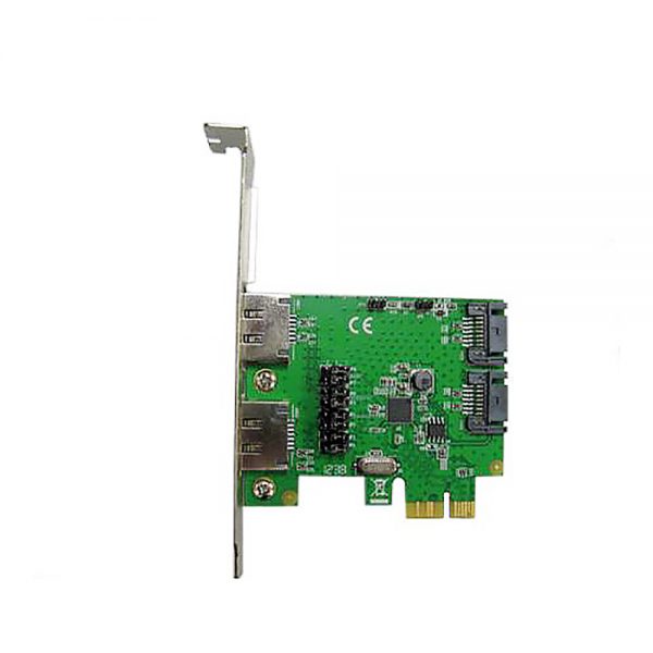 Контроллер PCI-E x1 to 2 port SATA3 (6Gb/s) + 2port eSATA, чип Asmedia ASM1061, FG-EST10A-1-CT01, Espada