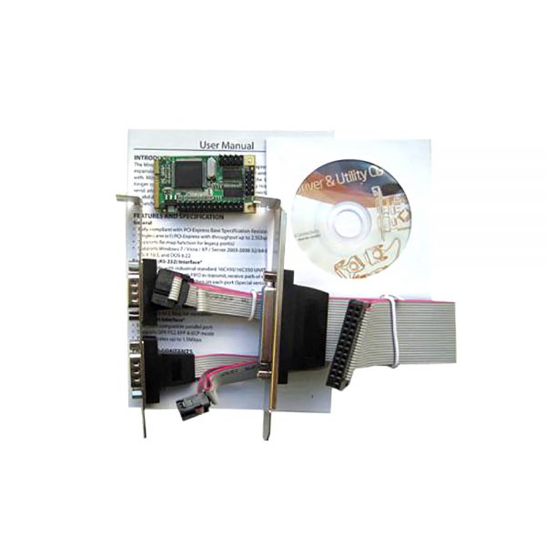 Контроллер Mini PCI-E to 2 RS232 + 1 Printer порт (2 COM + 1 LPT port), FG-MMT02A-1-CT01(BU01), Espada