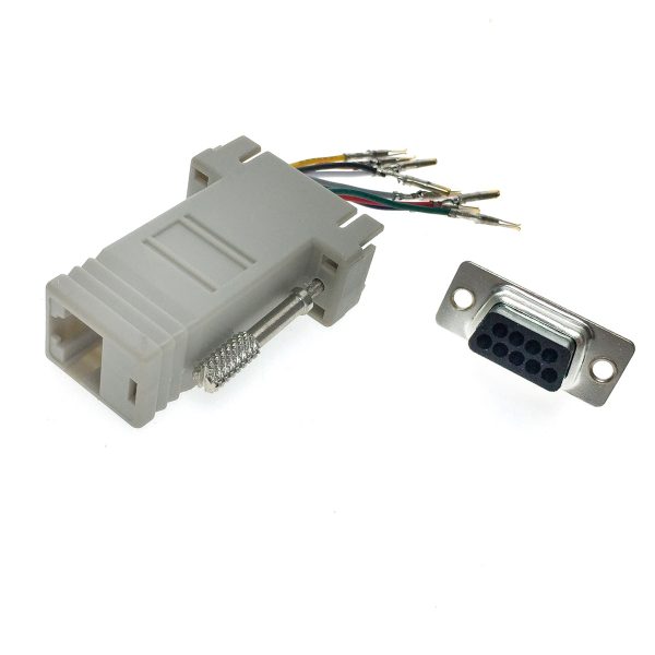 Переходник последовательного порта RS-232/COM/ to RJ45 Espada ECOMDB9F-RJ45 с произвольной коммутацией проводов