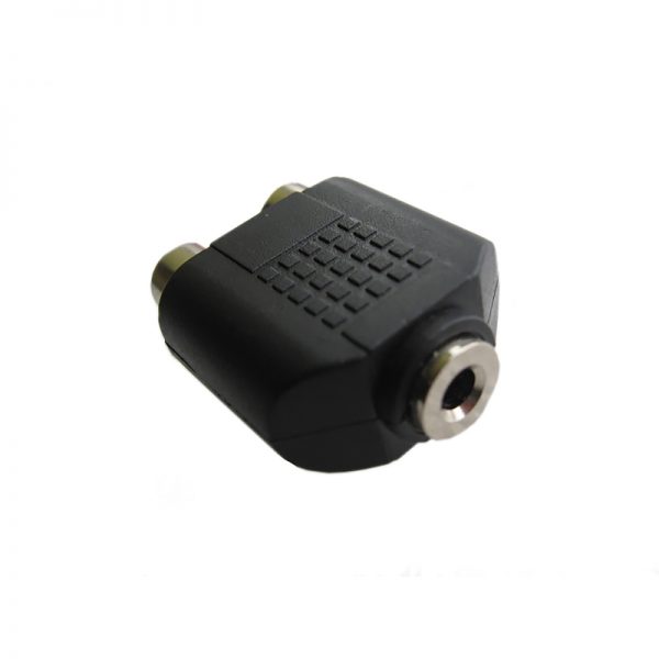 Переходник audio jack 3.5mm female to RCA 2 port female разветвитель аудио, Espada E3.5F-2RCAFad