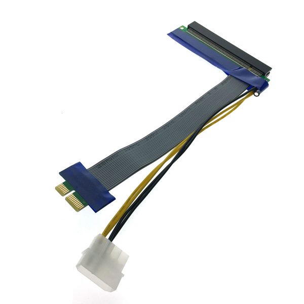 Кабель удлинитель PCI-E x1 Male to PCI-E x16 Female с питанием, Espada EPCIEX1-16pw