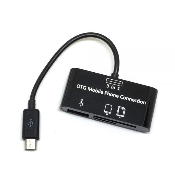 Картридер Micro USB2.0 Bm to USB/SD/MicroSD/MMC Espada McU1 OTG