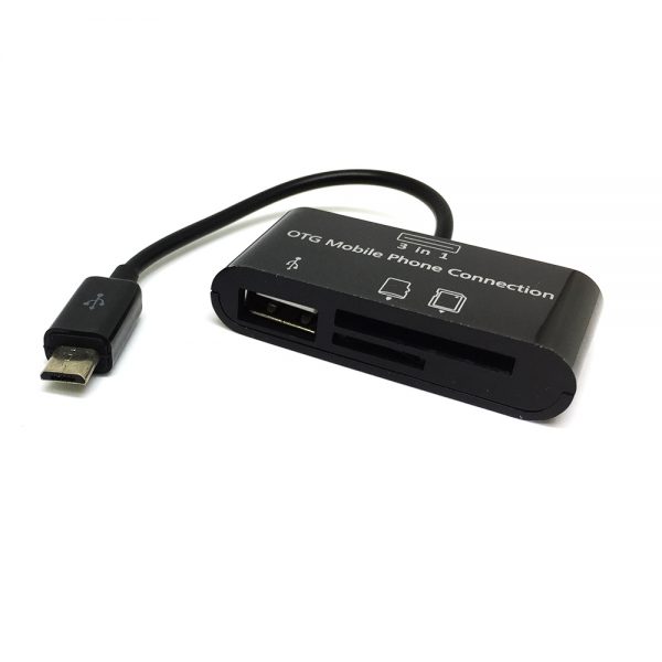 Картридер Micro USB2.0 Bm to USB/SD/MicroSD/MMC Espada McU1 OTG