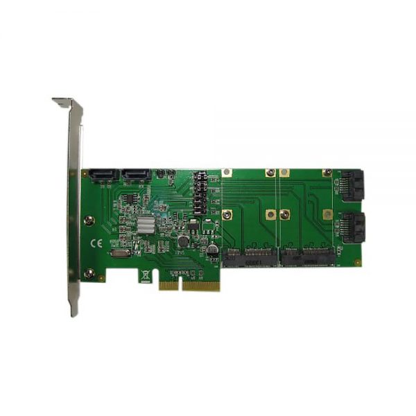 Контроллер PCI-E 2.0, 4порта SATA6G + 2порта mSATA, RAID, Hyper Duo (FG-EST14A-1)