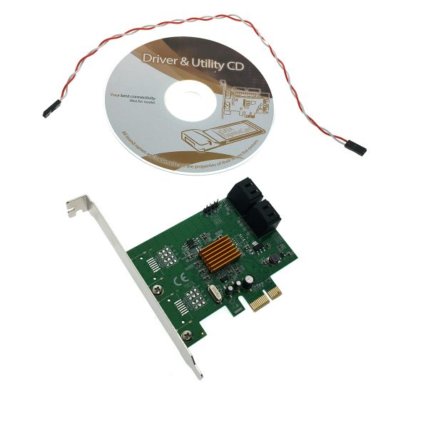 Контроллер PCI-E 2.0 to 4 port SATA3 6Gb/s,чип Marvell 88SE9215, FG-EST18A-1-BU01, Espada, oem