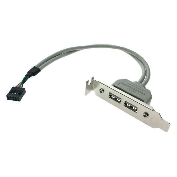 Планка в корпус USB 2.0 - 2 порта низкопрофильная (low profile) Espada EBRT-2USB2LOW