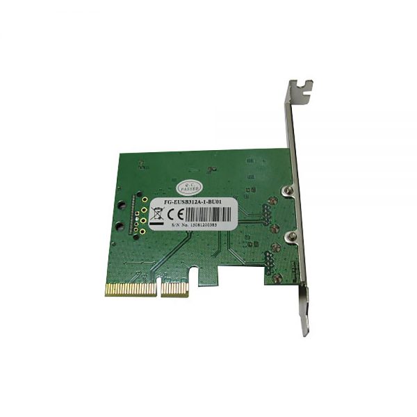 Контроллер PCI-E x4 rev 2.0 to USB3.1, 2 port Type-A, FG-EUSB312A-1-BU01, Espada