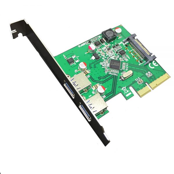 Контроллер PCI-E x4 rev 2.0 to USB3.1, 2 port Type-A, FG-EUSB312A-1-BU01, Espada