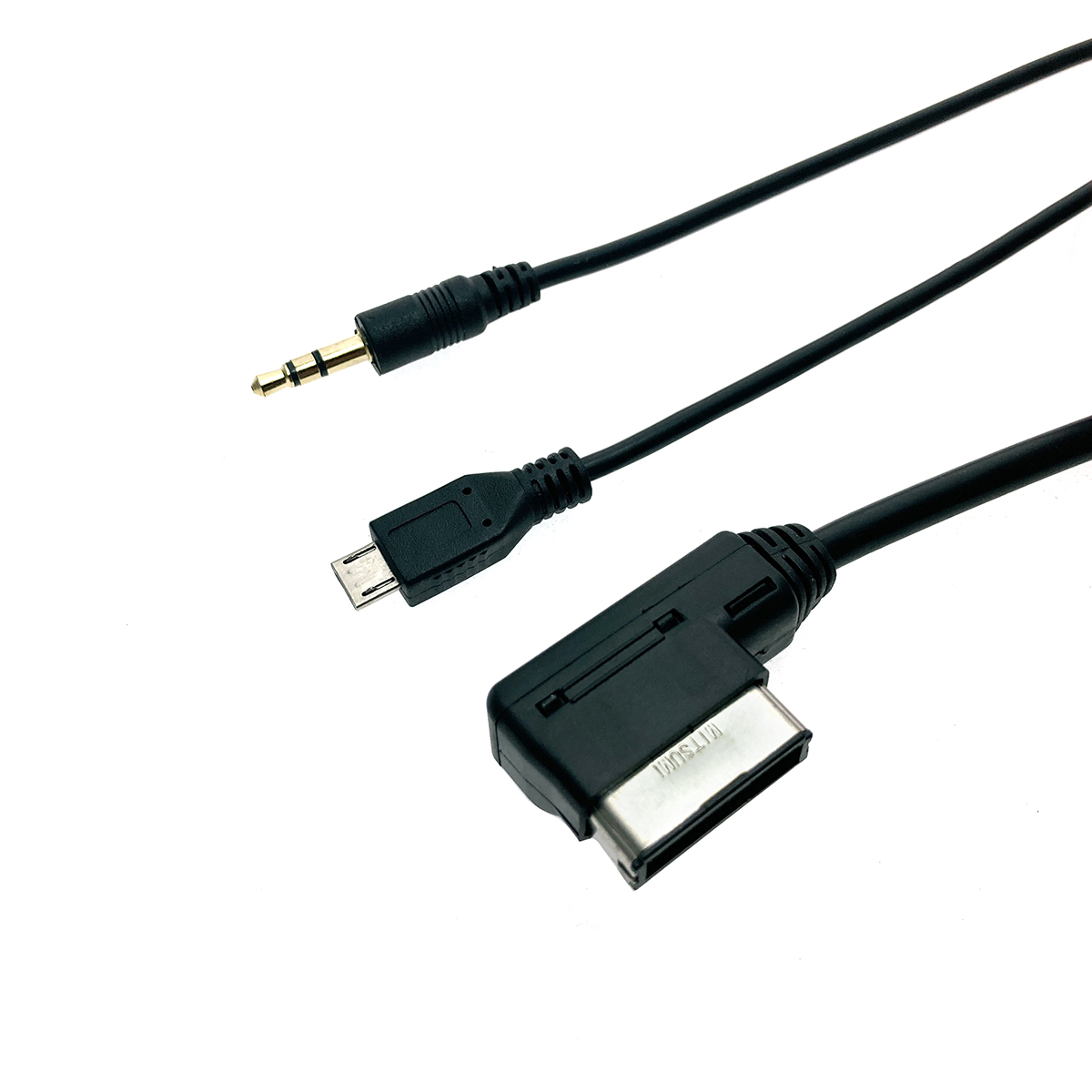 Автомобильный аудио кабель AUX MDI MMI to 3.5mm Audio + Micro USB 35см Audi, Volkswagen, Skoda, Seat, модель AUX40842