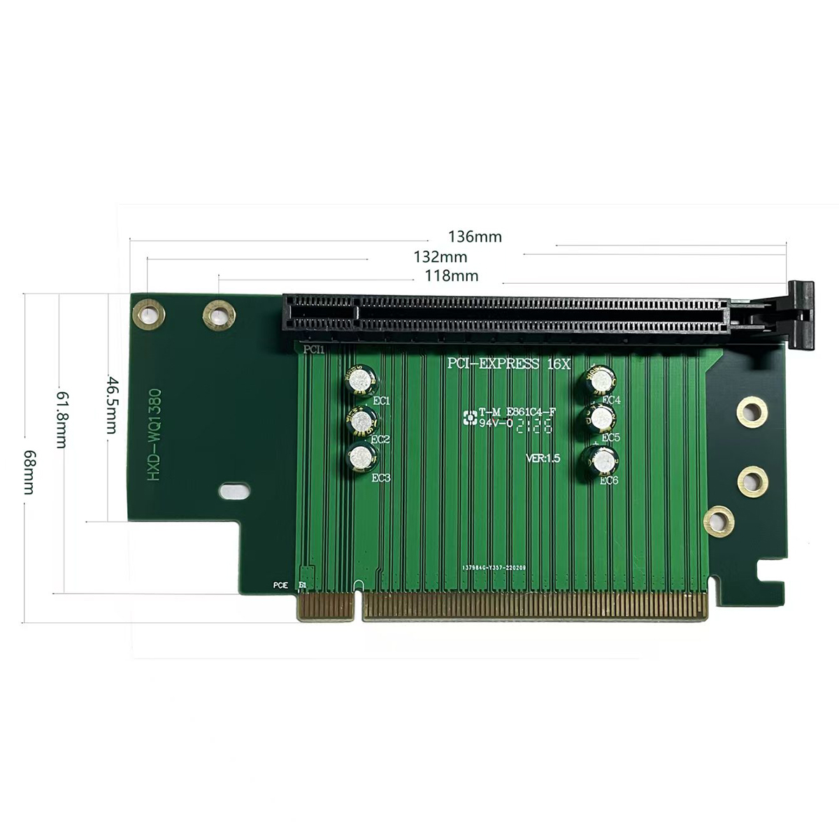 Переходник PCI-E X16 M to PCI-E X16 F, 90° угловой 4U, Espada EPCIE164U Переходник PCI-E X16 M to PCI-E X16 F, 90° угловой 4U, Espada EPCIE164U