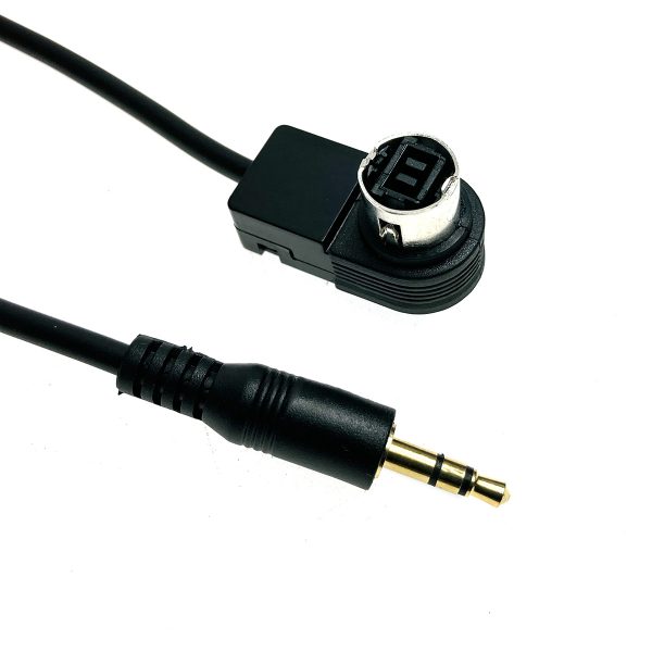 Автомобильный аудио кабель AUX 3.5mm audio 1м для магнитолы Alpine JVC Ai-NET, Espada AUX41360