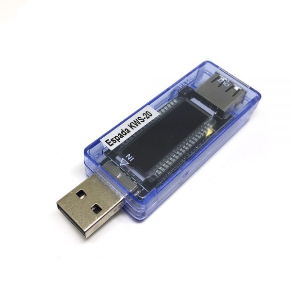 Цифровой тестер USB KWS-V20 Espada вольтметр, амперметр, миллиампер час, время (V, A, mAh, T-время)