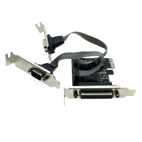 Контроллер PCI-E x1 на LPT DB-25 pin, COM (RS-232) 9 pin, WCH382, модель PCIe2S1PLWCH,low profile,Espada