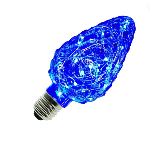 Светодиодная декоративная лампа – шишка C35 Интерьерная Vintage Deco Pine Е27 3Вт, синяя, Espada E-E27NYC35B