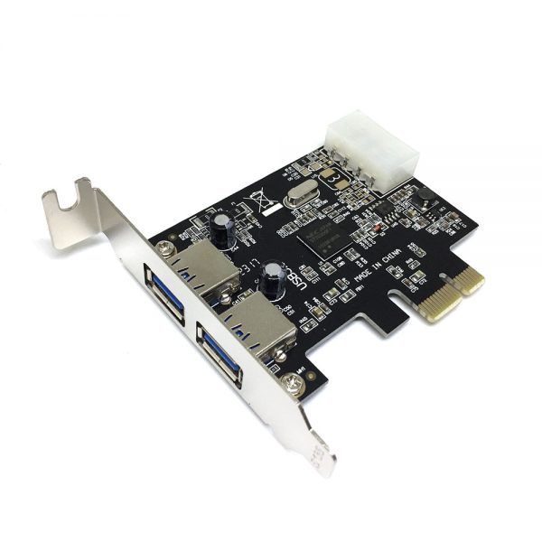 Контроллер PCI-E, USB3.0 2внеш.порта Low profile, модель EU30AL, Espada, oem