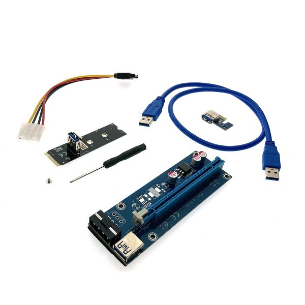 USB Riser card M.2 NGFF to PCI-E x16 Female с питанием 6Pin, M2PCIeKIt02, Espada