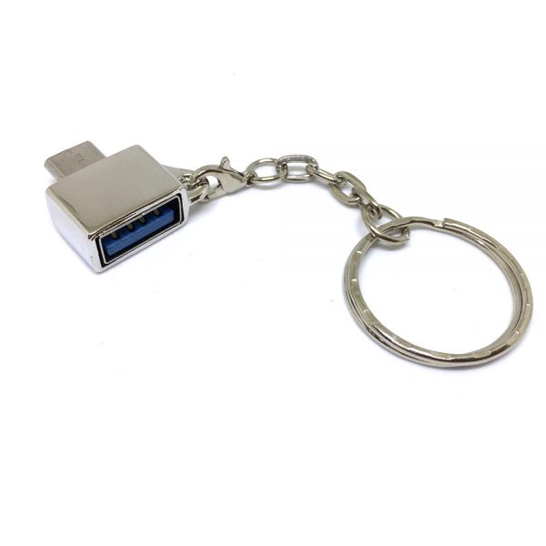 Переходник - брелок USB 3.1 Type C male to USB 2.0 Af для передачи данных и зарядки, Espada EKR2.0tyC