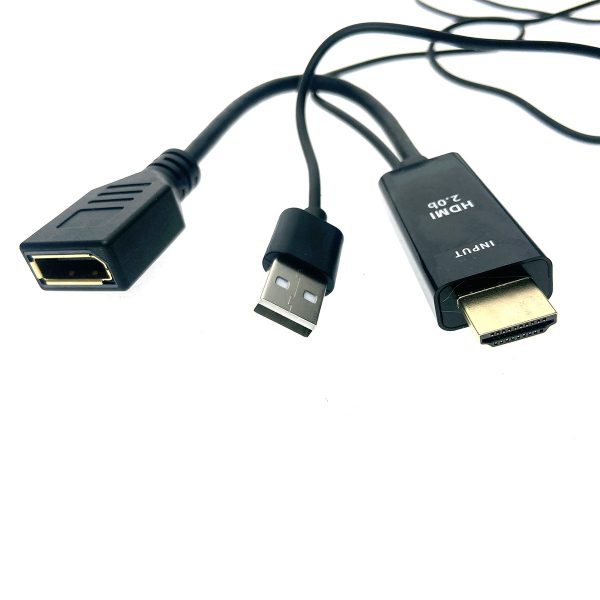 Видеоконвертер HDMI 19pin male to Display Port 20pin female Espada Ehddp1526 поддержка 4k