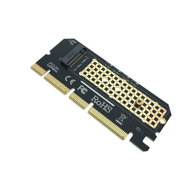 Адаптер PCI-E x16 на M.2 M key для подключения NVMe SSD дисков в ПК, для PCI-E x4, x8, x16, модель PCIeNVME Espada