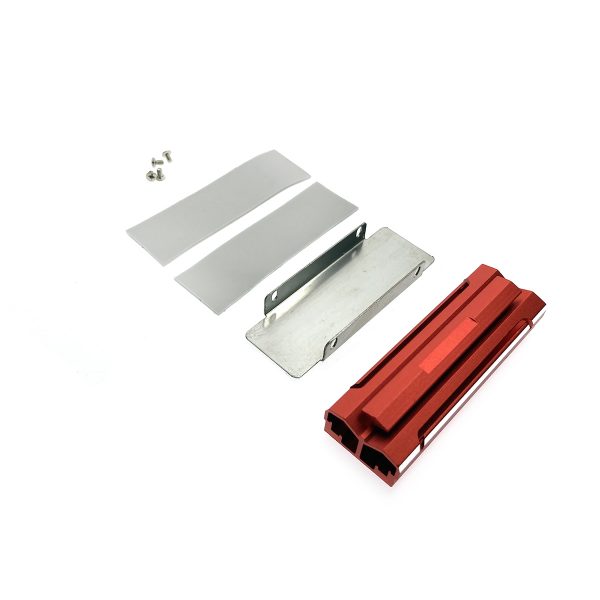 Радиатор для SSD М.2 2280 алюминиевый с пассивным охлаждением , Espada ESP-R6 красный