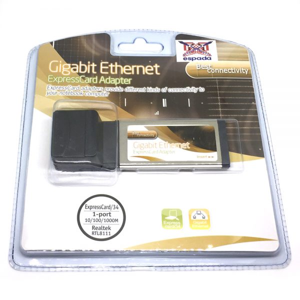 Контроллер ExpressCard/34mm Gigabit Ethernet Espada FG-XNW02B-1BB-CT21