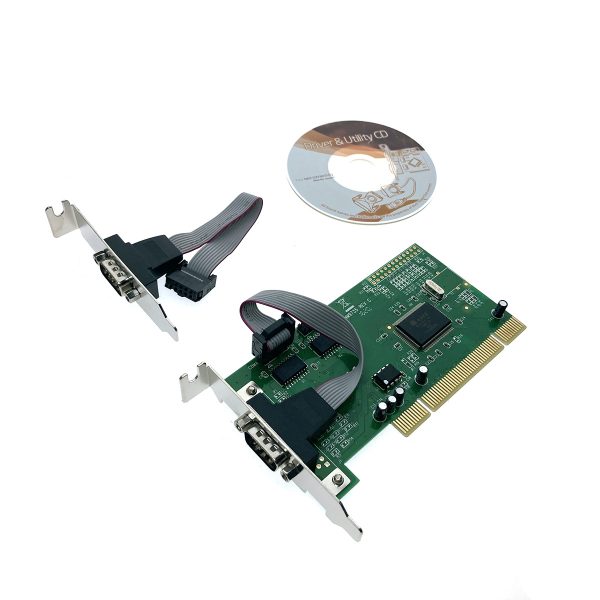 Контроллер PCI to 2 RS232 порт /2 COM/SERIAL port/, ASIX MCS9835, FG-PIO9835L-2S-01-BU01, low profile ,Espada, oem