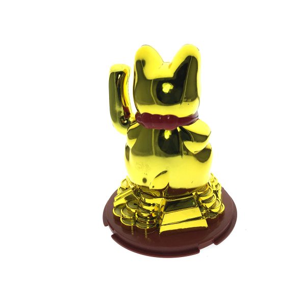 Сувенир Счастливый Кот Манеки-неко Espada E-15GC, золотой 15см на солнечной батарее