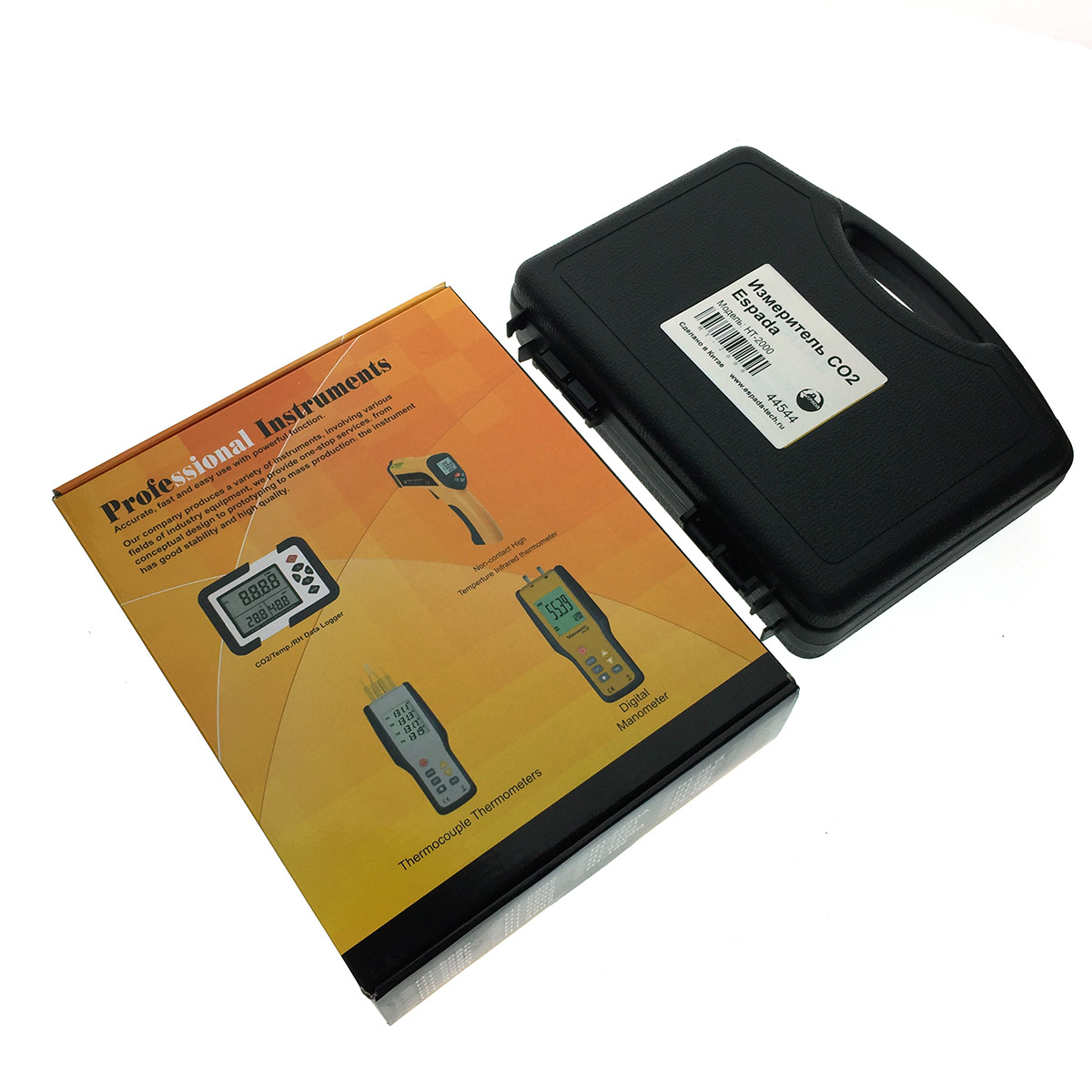 Измеритель CO2, температуры и влажности, USB цифровой HT-2000 с кейсом