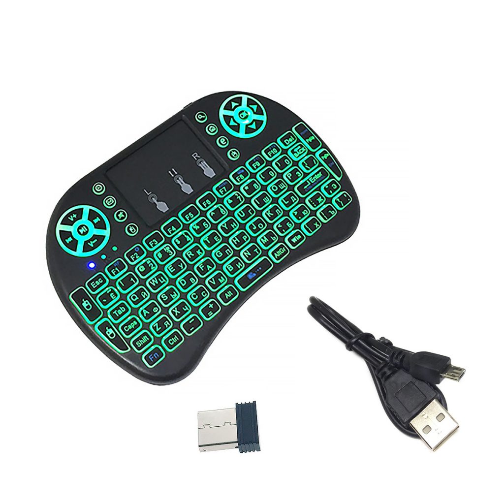 Мини клавиатура беспроводная Espada i8a Backlit Smart TV с подсветкой и тачпадом, USB, с аккумулятором