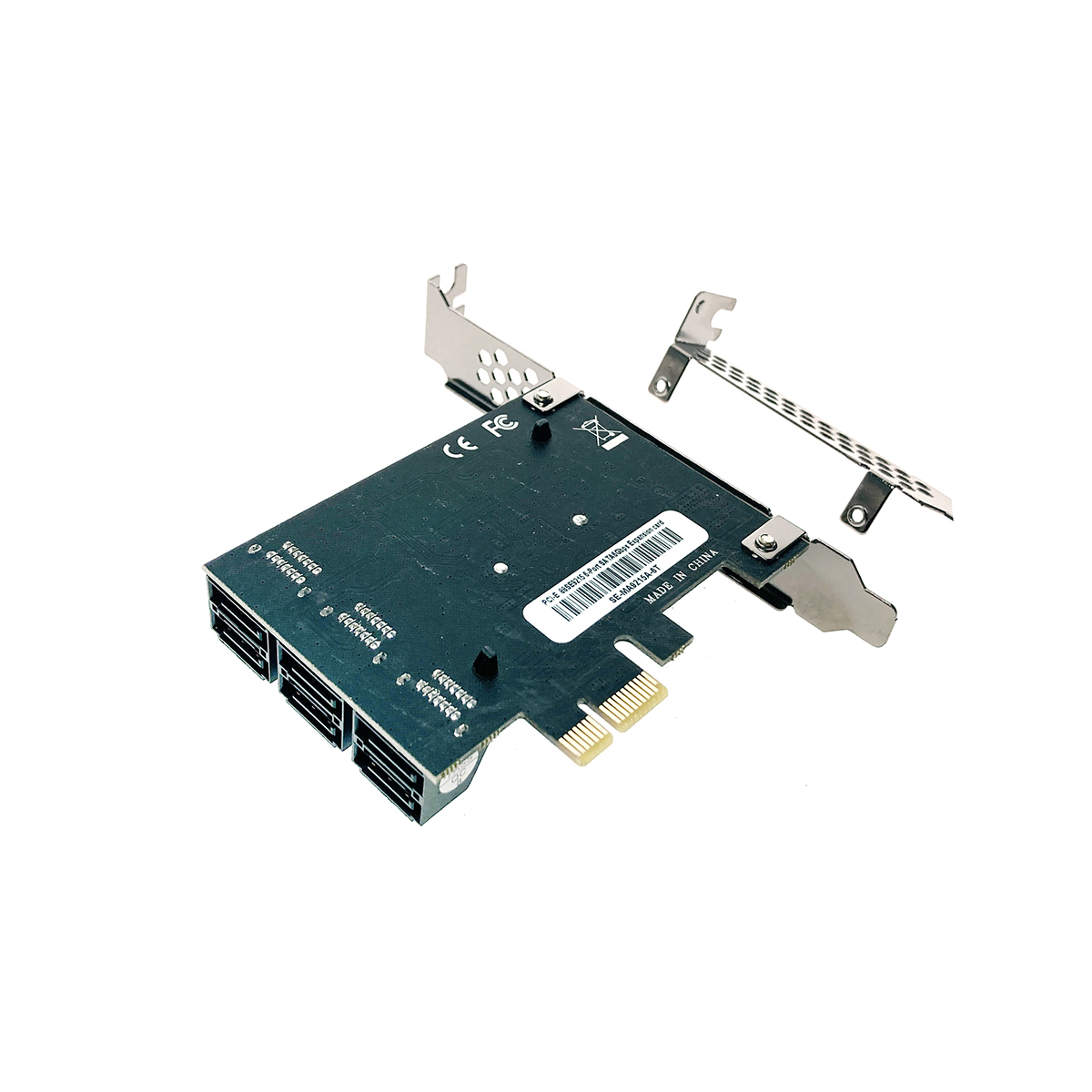 Контроллер PCI-E, SATA3 6 портов, чип Mar9215+ASM1093, модель PCIe6SATAMar, Espada