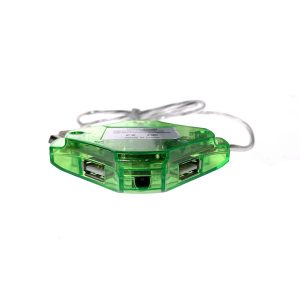 Разветвитель USB 2.0 - 4 порта, Eh420, зеленый, длина кабеля 60см, хаб Espada