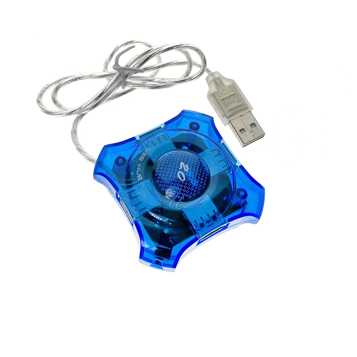 Разветвитель USB 2.0 - 4 порта, Eh420, голубой, длина кабеля 60см, хаб Espada