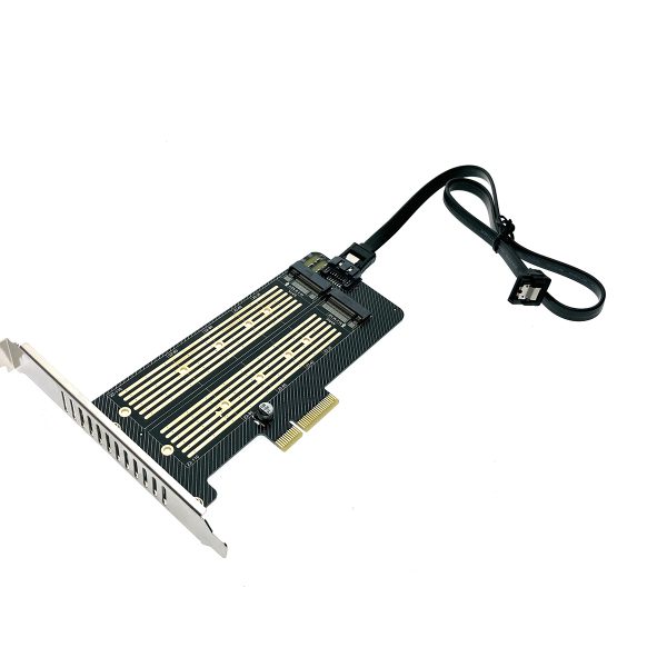 Контроллер PCI-Ex4, M.2 1port B key +1port M key, PCIe2M2, Espada