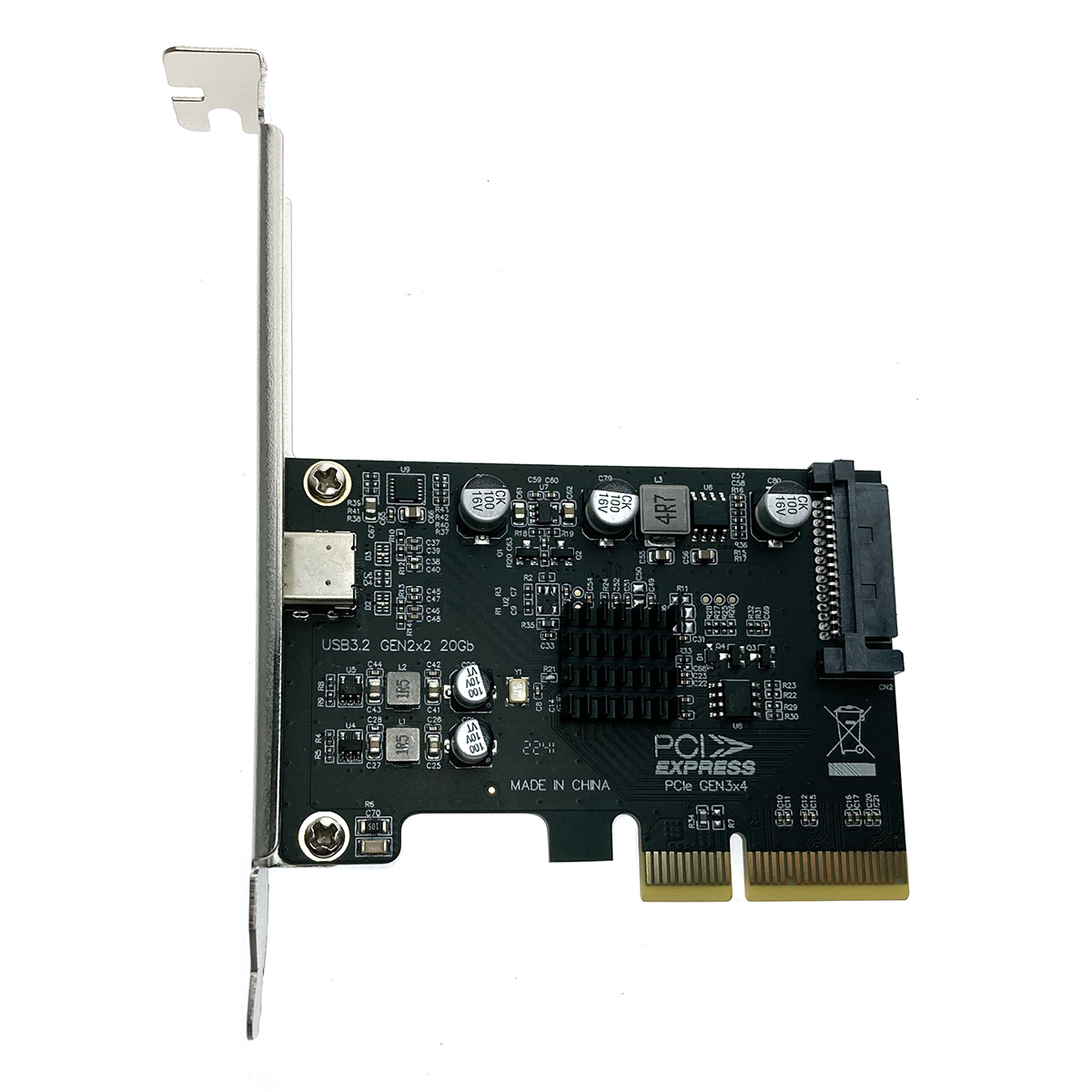 Контроллер PCI-E, USB 3.2 Gen2x2 20Gbps type C, PCIeUASM3242, Espada