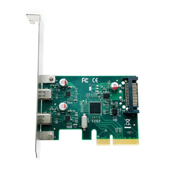 Контроллер PCI-E x4 v3.0 на USB 3.2 Gen2x1, 2xtype C, чип ASM1142, модель PCIeUASM1142 Espada