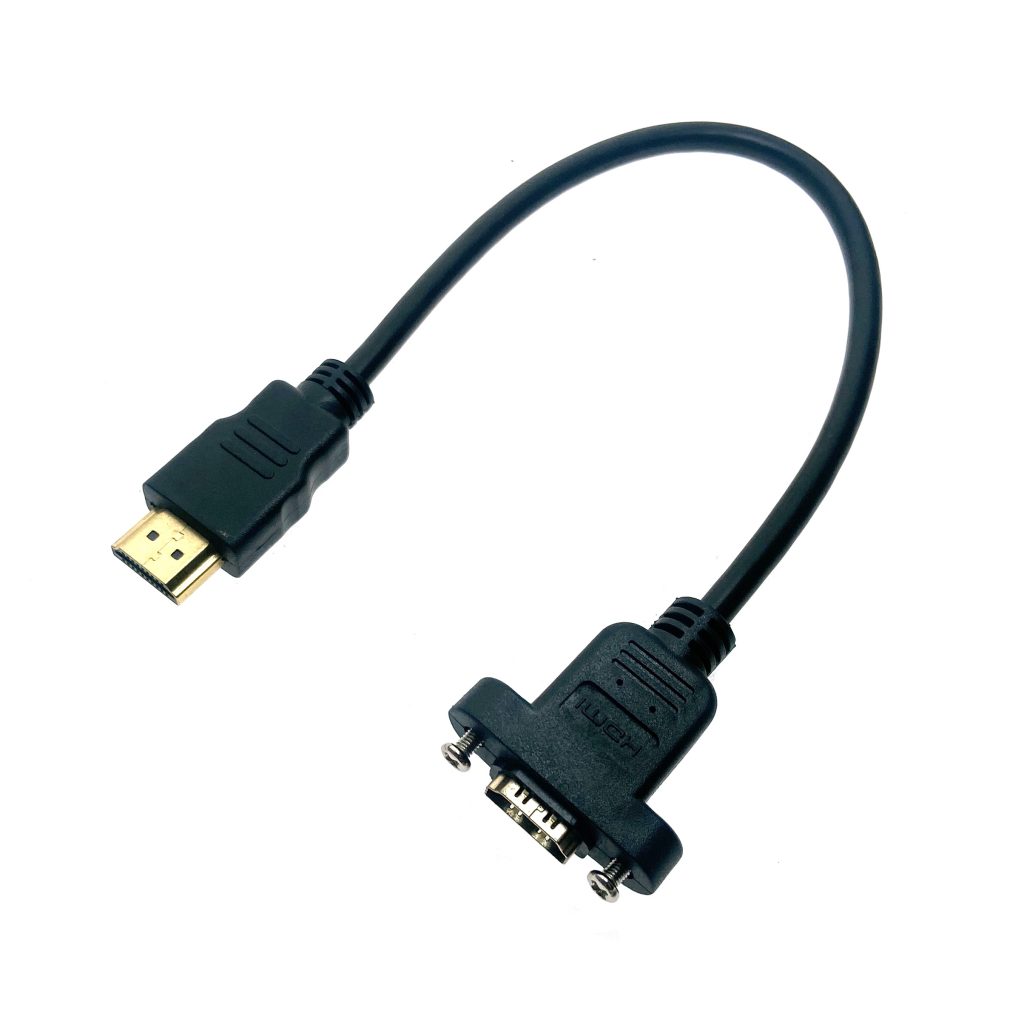 Кабель удлинитель HDMI 19pin Мale на Female 30см с креплением на корпусе или выносной панели , Ehmf30 Espada