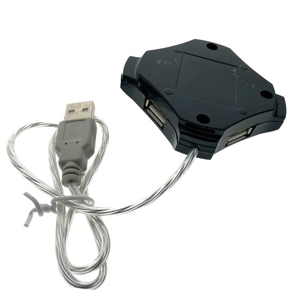 Разветвитель USB 2.0 - 4 порта, Eh420, черный, длина кабеля 50см, хаб Espada